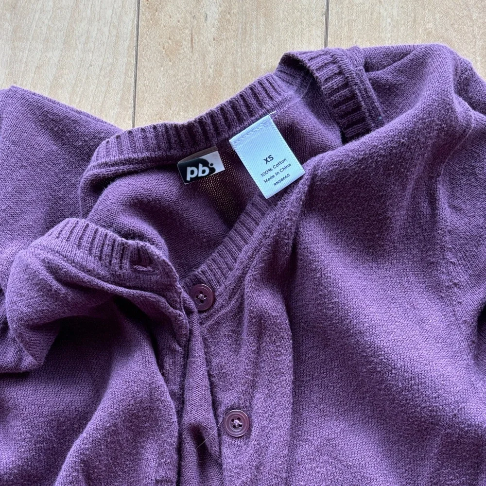 Mauve Button-Up Cardigan - Picture 2 of 3